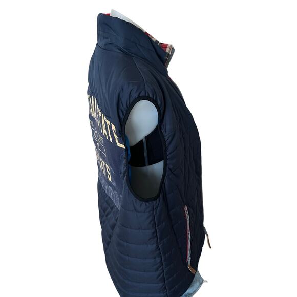 Montana State Bobcat Puffer Vest Black LARGE Pockets Football Unique Quilted MSU - Picture 3 of 8